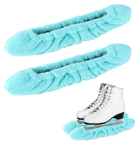lasuroa Cubre Cuchillas Patines Hielo, Protectores Patines Hielo Protectores para Cuchillas de Patines para Patines de Hockey Patines Artísticos Patines de Hielo(Azul Claro, Grande)
