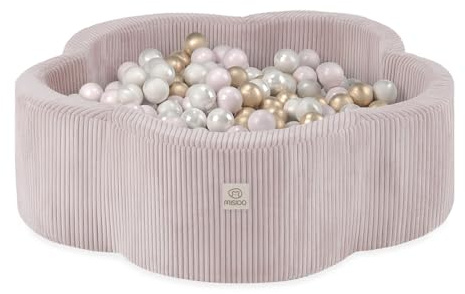 MISIOO Piscina de bolas para niños, 95 x 30 cm, 400 bolas (6 cm), juguete para bebés a partir de 1 año, perfecta para niños pequeños y diversión