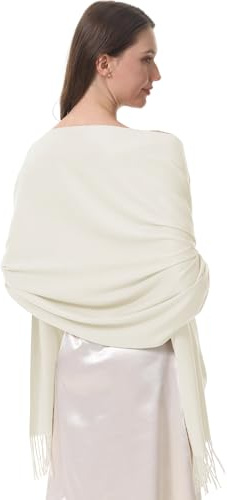 lifwimner Chal Pashimina para Mujer Boda, Bufanda Larga 200x70cm, Elegante Estola Suave Grosor Medio para Bodas Fiestas Ceremonias Regalo