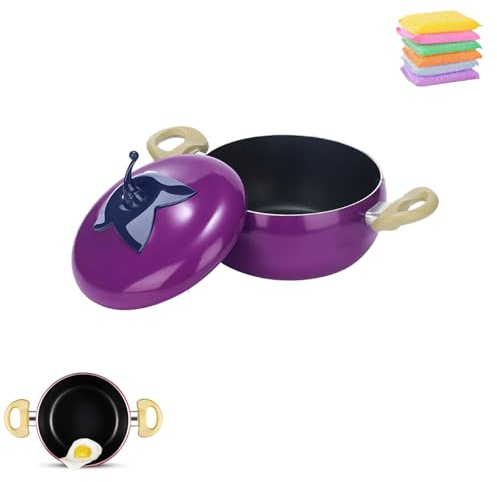 Ljusgrön gjutjärnsgryta med lock, emalj gryta för soppa och pasta, nonstick multifunktionell kokotte, hållbar matlagningsgryta för hemmakockar