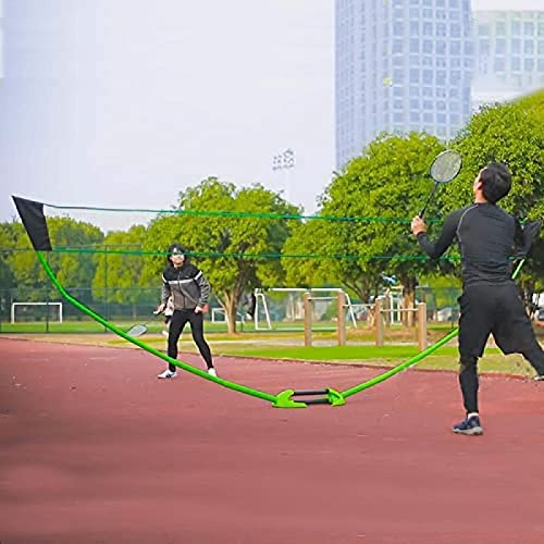 Set da badminton portatile pop up con scatola per il trasporto, supporto telescopico per pallavolo e tennis, rete di nylon per sport indoor e outdoor, facile installazione, 4,8 x 1,55 m