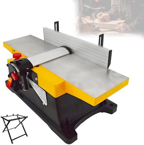 Pnpaea Raboteuse D'éTabli, Raboteuse éLectrique Multifonctionnelle, 12 000 TR/Min pour Le Rabotage du Bois Planer(FoldingStand)