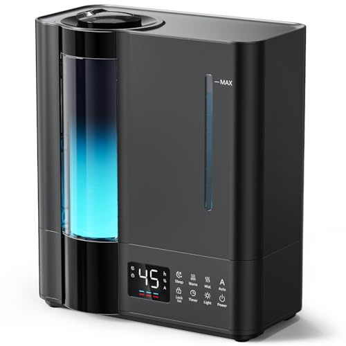 AROEVE 8L Umidificatore Ambiente Calda/Fredda Grandi Ambienti Luce 7 colori