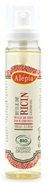 Alepia: Huile de Ricin Bio 100ml, 100% Naturel, Cosmos bio certifié; favorise la pousse des cheveux, des cils & des ongles
