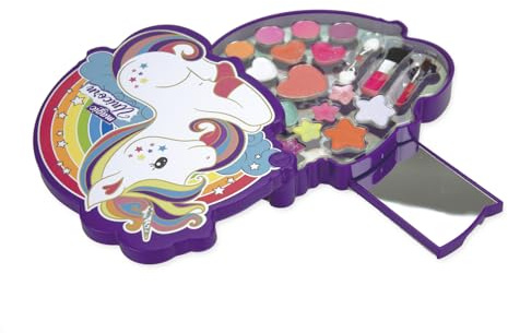 Nice Group - Magic Unicorn Make up Trousse, Set di Trucchi per bambini con Ombretti e Lucidalabbra