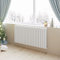 Horizontal Radiator Oval Column Designer Central Heating Rad 600x1180mm Double White