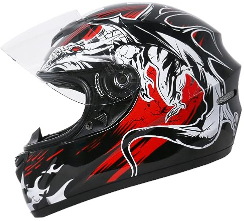 Zorax Dragon XL (61cm) Full Face Motorcycle Motorbike Helmet ECE 2206 Approved