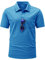 YSENTO Herren Poloshirts Kurzarm Golfshirts Atmungsaktiv Funktionell Tennis Arbeit Casual T-Shirts mit Brillenhalter(Blau,L)