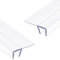Paquete de 2 tiras de sellado de silicona tipo F para puertas de cristal de 2 m, para bañeras y duchas, protección contra corrientes, sellado de puertas y ventanas de oficina y balcón (10 mm)