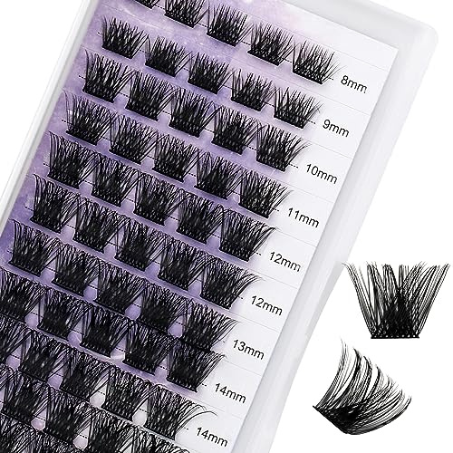 Ciuffetti Ciglia Finte D Curl 0.07mm Mix 8-16mm Ciglia a Grappolo Extension Ciglia Individuali Naturale Volume Russo Ciglia Finte Ciuffetti Cluster Lashes(XHFD-0.07-C9-D-816)