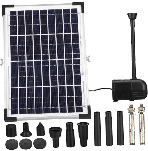 Kisangel Solar-gartenspray Tauchmotorpumpe Solar-brunnenpumpen-Set Solar-tauchpumpe Solarbetriebene Wasserpumpe Springbrunnenpumpe Solar-poolpumpe Solarbrunnen Gleichstrom Solarplatten Abs