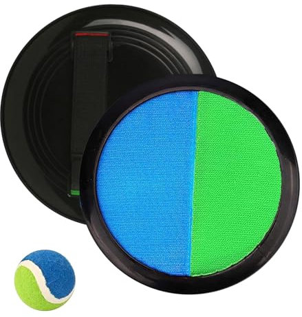 Klettballspiel, Spielzeug Werfen Klettspiel, Klettballspiel für Kinder, Klettball Strandspielzeug, Fangballspiel Klett-Ballspiel, Klettball Ballfangspiel,mit 2 Klett Ball Paddle＆1 Bällen,3-8 Jahre Alt