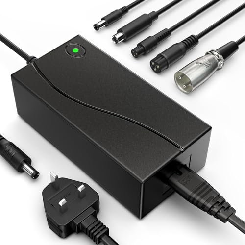 42V 2A Electric Scooter Charger,Universal with 6 Connections for 36V Li-ion Batterie,for Xiaomi Scooter,Electric Bike, Mobility Scooter,Self-Balancing Scooter