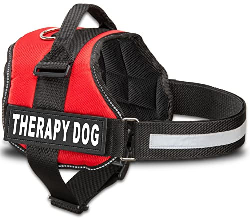 Industrie Puppy Therapie Vest Hund Harness, Training Hund Weste mit 2 reflektierenden Therapie Dog Haken undLoop Patches – Befestigen Animal Halsband Tag, Patch, oder kleine ID Card für Hunde,