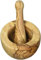 Continenta 4948 Olivenholz Mörser und Stößel, hellbraun
