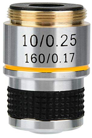 Achromatic Microscope Objectives 10X 185 Biological Planachromatic Microscope 160/0.17