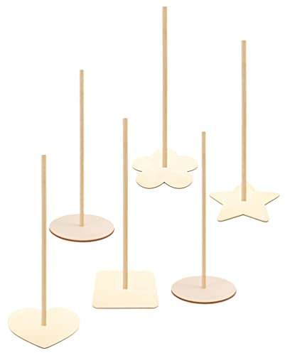 TOPBATHY 6st Donut-Stand Hochzeits-Donut-Halter Donutständer Aus Holz Donut-displayhalter Dessert-Bagel-Halter Donut-halterbrett Kekshalter Regal Kuchenregal Baby Hölzern Buffet Snackregal