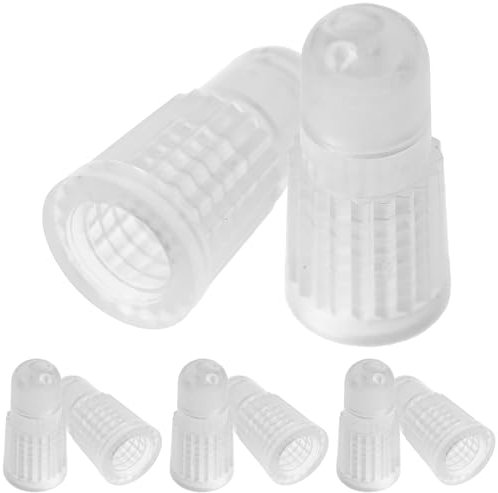 Ventilkappen aus Hartplastik, 8 Stück, Transparent, für Fahrradreifen mit Dunlop- oder Presta Ventil, Fahrrad Ventil Kappen, Reifenventil Abdeckung Fahrradschlauch, Luftventilkappe Fahrradventil Cap