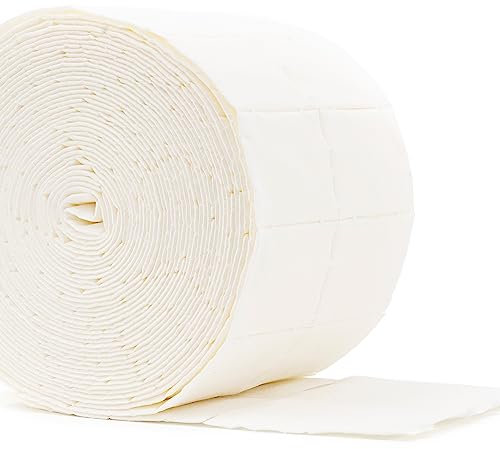 LALILL Dischetti in Cotone 500 pz - Pads Senza Pelucchi 8 Strati - Per Cleaner, Levasmalto, Tonico e Skincare - Rotolo Professionale 4x5 cm