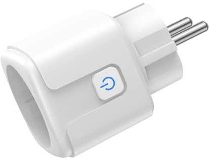Intelligente WLAN-Steckdose,16 A 3680W, Smart Plug kompatibel mit Alexa und Google Home,Energieüberwachung | App Fernbedienung | Sprachsteuerung | Timer (weiß)