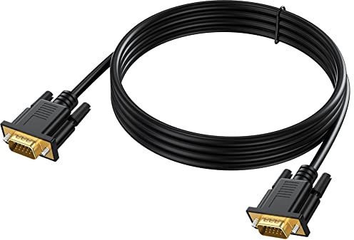 VGA Cable 6FT,Gold-Plated Monitor Computer VGA 15pin,1080P@60Hz,Shielded