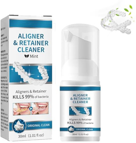 Aligner Reiniger,30ML Prothesenreiniger,Retainer Cleaner,Retainer Cleaner Retainer Cleaning Foam für Saubere und Frische Retainer,Zahnschienen,Gebiss,Zahnersatz