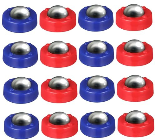 Abaodam 16 Teiliges Tischfußballspiel Für Interaktives Familienspiel Mit 8 Blauen Und 8 Roten Rollern Spaßiges Tischspielzeug Für Partys Und Familienunterhaltung