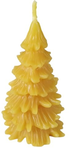 Bienenwachskerze Tannenbaumkerze 10 cm Weihnachten Kegel — handgegossener großer Wachs-Tannenbaum, Made in Germany