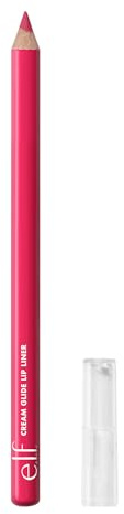 e.l.f. Crayon à lèvres Cream Glide, crayon hautement pigmenté pour sculpter et définir les lèvres, finition demi-mate, vegan et sans cruauté envers les animaux, Fuschia Forward