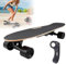 Skateboard elettrico, Longboard elettrico con telecomando wireless, 4 velocità regolabili, velocità massima 22 km/h, autonomia 8 km, capacità di carico 80 kg, skateboard per adulti, principianti ed es