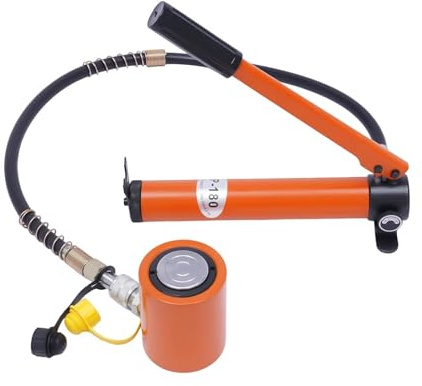 ADFHCRL Cric Auto con Tampone Cilindro Idraulico 20T Jack 0,512 Cilindri di Sollevamento a Semplice Effetto con Pompa Manuale idraulica