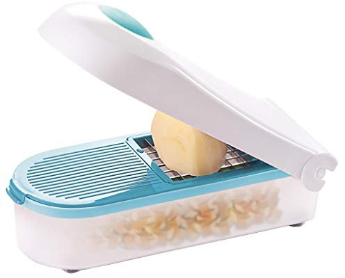 Durandal Tagliaverdure manuale – Mandolina – Taglierina cipolle – Tagliapatate – Utensile da cucina – Tritacipolle – Pialla da cetriolo – Affettatrice universale – Trittaverdure multifunzione –