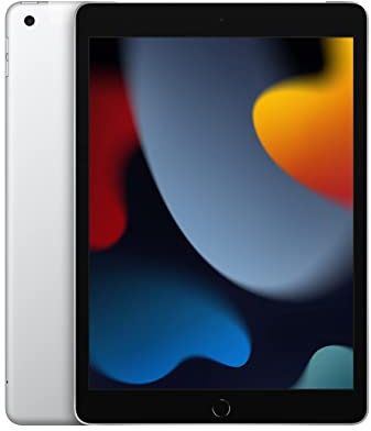 2021 Apple iPad (10.2-inch, Wi-Fi + Cellular, 64GB) Silver (Renewed)