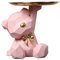 OKESYO Escultura de oso decorativo, estatua de oso con bandeja, escultura animal de resina, regalo para sala de estar, entrada, oficina, decoración de escritorio