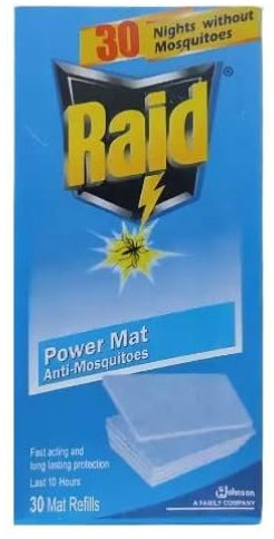 Equitack Raid Refill | Effective Mosquito Repellent | Long Lasting 10 Hours Protection | Universal Compatibility | Power Mat | Odorless Formula | 30 Tablets