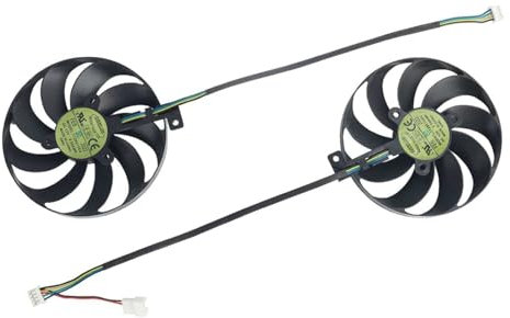 ASUS RTX 2060 2070 2080 SUPER DUAL EVO GPU Replacement Fan for ASUS Graphics Cards, Air Cooling, 12V, 4-Pin Genunine Graphics Card Cooler, VGA Card Replacement GPU Fan T129215SU