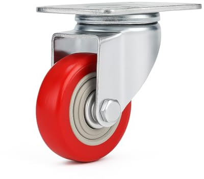 SET RUOTE GIREVOLI 75 mm ROTELLE SILENZIOSE PIROETTANTI IN POLIURETANO,PER CARRELLO,MOBILI,ELETTRODOMESTICI, BANCHI DA LAVORO (1)