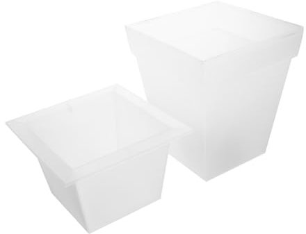 DECOMELODY Fioriera Luminosa Solare Vaso Da Giardino Glowing Per Esterni Decorazione Per Cortile e Patio Con Illuminazione Automatica Di Notte