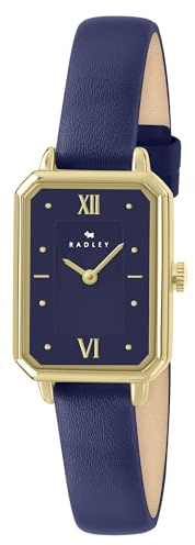 RADLEY Dawes Avenue Gold Plated Case Ink Leather Strap Watch RY21926A