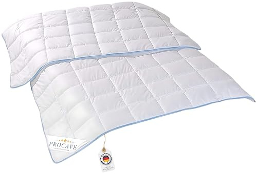PROCAVE TopCool warme Duo Winter-Qualitäts-Bettdecke für die kalte Jahreszeit | Soft-Komfort-Bettdecke | kochfeste Steppdecke | atmungsaktiv & wärmeausgleichend | Made in Germany | 135x220cm