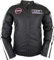 Damen Motorrad Textil Jacke in schwarz mit weißen streifen