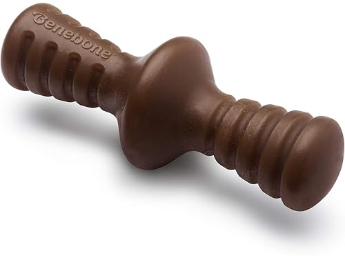 Benebone Zaggler Indestructible Rolling Dog Chew Toy for Aggressive Chewers, Long Tough Lasting Boredom Breaker for Dogs, Real Peanut Flavour, For Small Dogs, Made in the USA