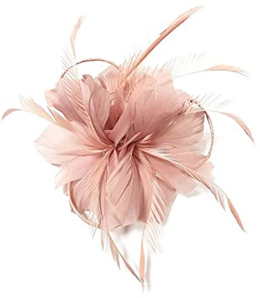 Fascinateurs pour les femmes, fleurs de mariage de fleur fascinateur net chapeau net, fascinateur avec clip de bandeau pour décorations de mariage fascinateurs pour femmes, fascinateur rose