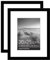 Americanflat 20 x 25 cm Picture Frame in Black - 13 x 18 cm with Mat or 20 x 25 cm without Mat - Includes Sawtooth Hanger for Horizontal and Vertical Display - Pack of 2, black