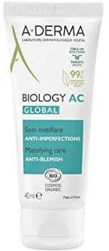 Crema idratante anti-imperfezioni, Biology AC globale, pelle con tendenza acneica, 40 ml.