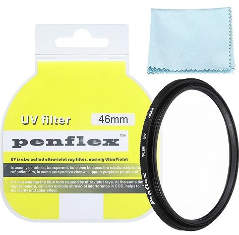 PATIKIL 46mm Filtro, 1 Pz Protezione Filtro SLIM Protezione-UV Fotocamera Obiettivo Filtro Alluminio Ottica Fotocamera Accessori Cristallo Chiaro Fotografie per46mm 30mm Lenti
