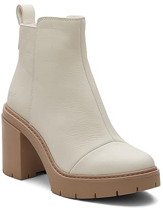 TOMS Women's Rya Boot, Light Sand Leather, 11