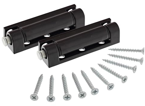 ToniTec Fönsterband brunt plastfönstergångjärn 75 x 20 x 14 mm, 2 stycken skruvband för fönster eller dörrar inklusive skruvar för montering