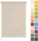 Rettika Sichtschutz Rollo ohne Bohren - Blassebeige, Breite: 80cm, Höhe 120 - Rollos für Fenster ohne Bohren, Fenster rollos für innen, Jalousien zum Klemmen, Klemmrollo