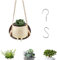 CMANLNYK Swing Hanging Face Planter Pot - Resin Cute Plant Pot Smile Face Flower Pot for Succulent Planter Pet for Garden Indoor Outdoor Home Office Decor Gift (Small Size)